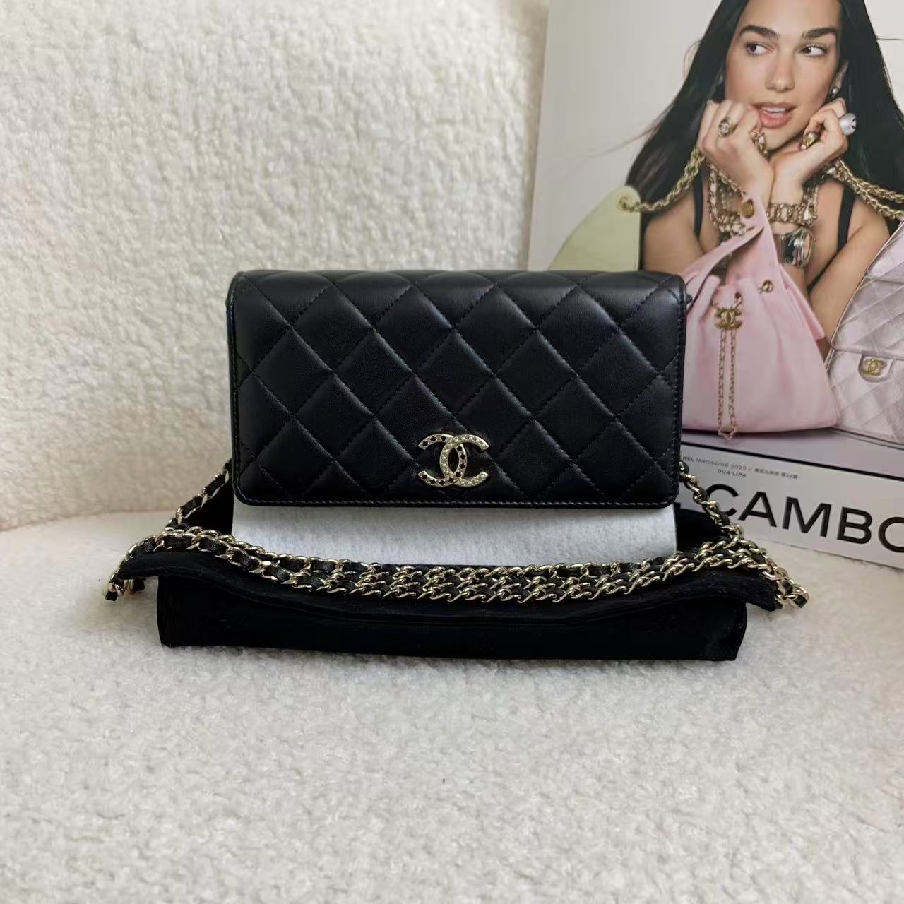 99新 Chanel/香奈儿 壹臻/24A黑金羊鸳鸯扣 woc 34196890