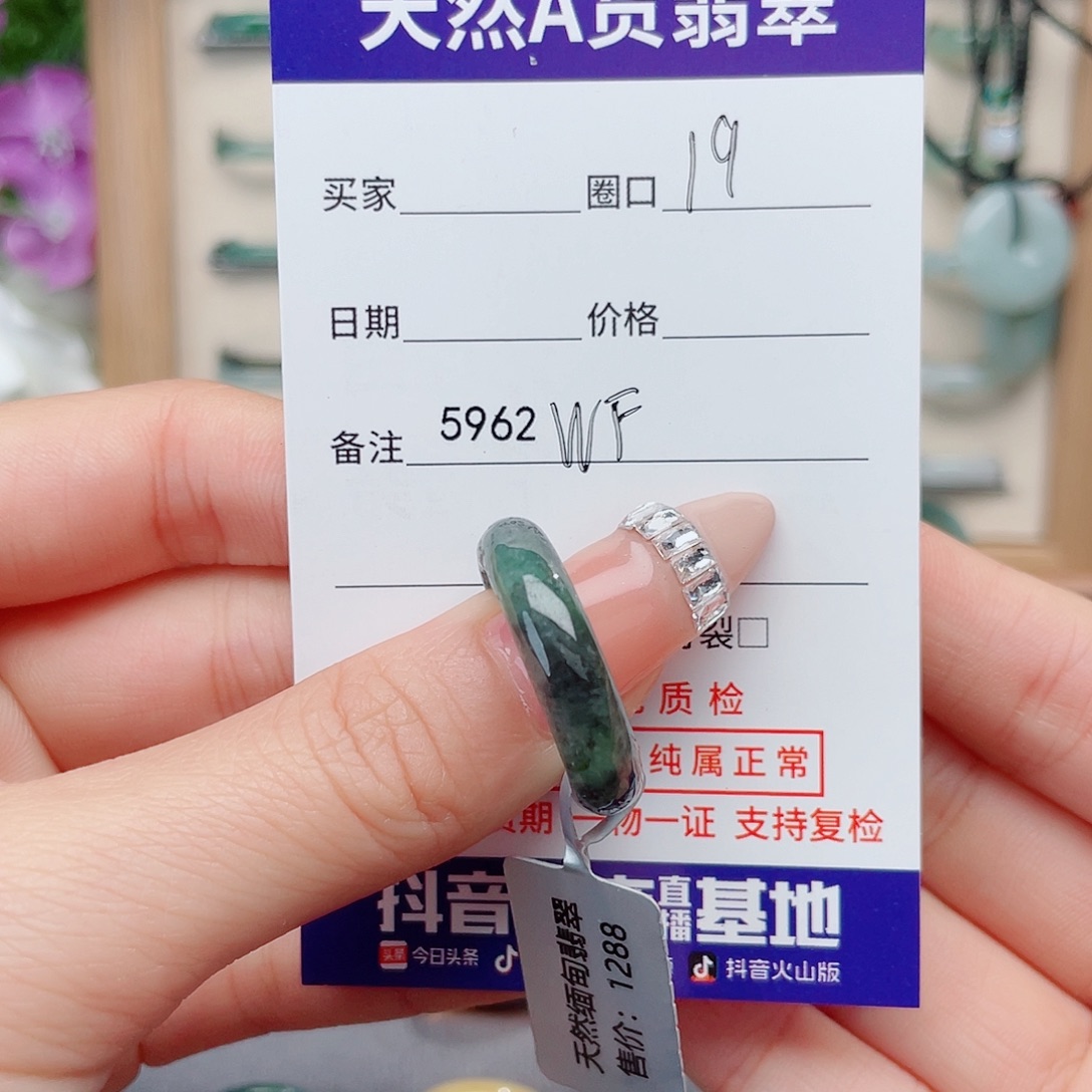 翡翠未镶嵌戒指WF5962