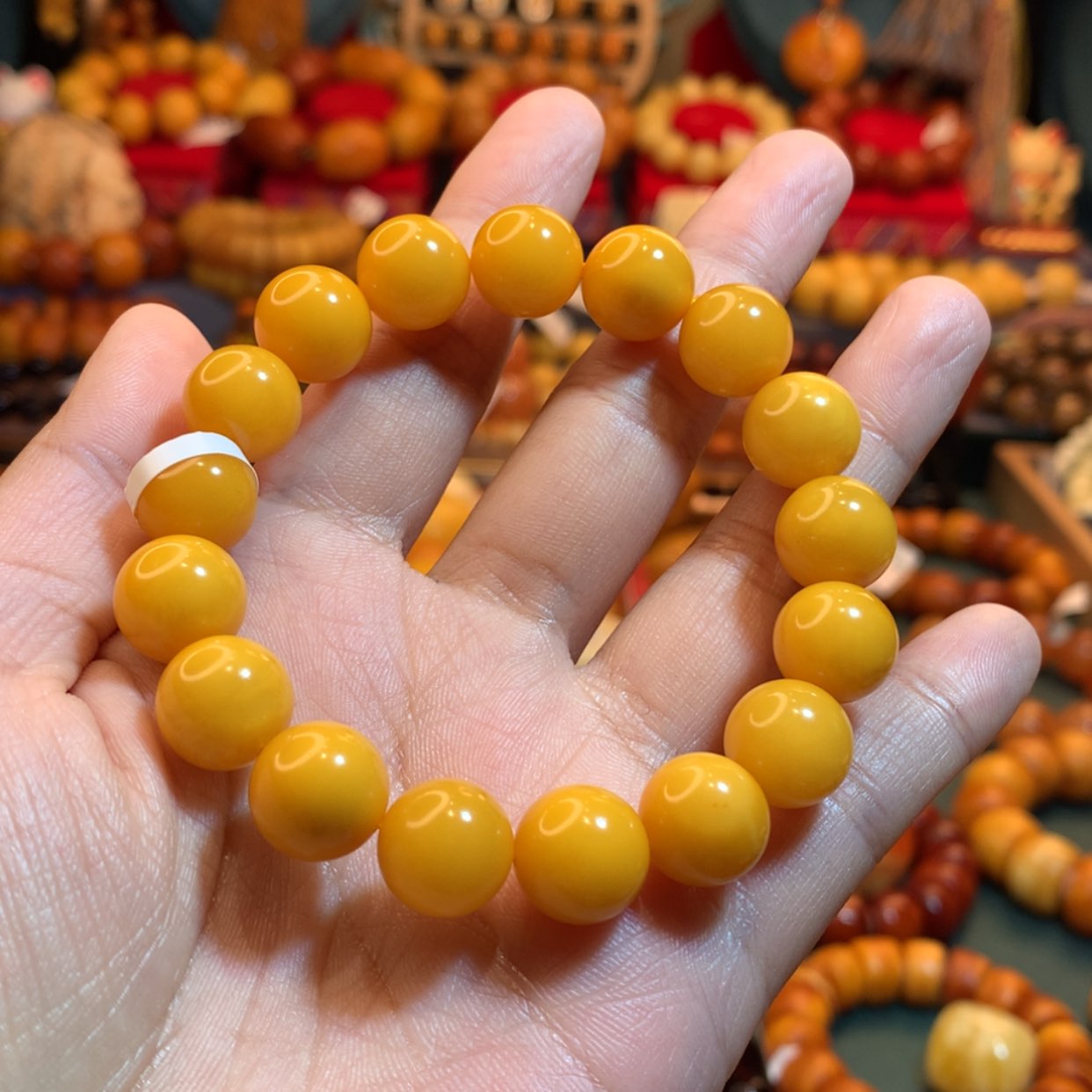 【闪购商品】蜜蜡手串未镶嵌正****）蜜蜡手串