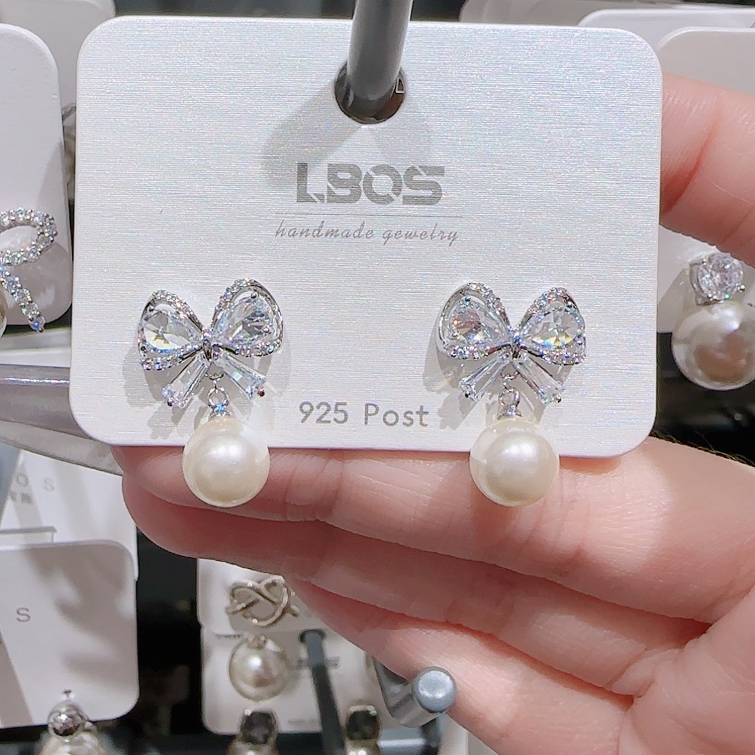 锆石铜合金925银耳环