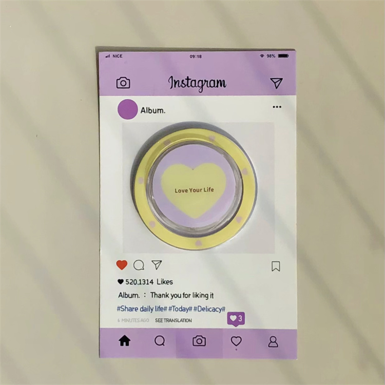 英文爱心红草莓磁吸手机支架适用MagSafe强力吸附桌面懒人支架女