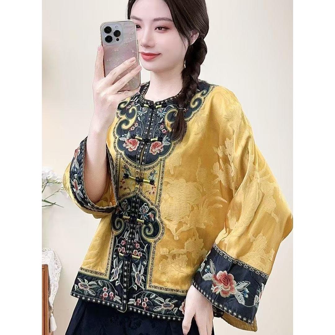 2025新款时尚妈妈装棉衣百搭保暖冬季新款碎花外套双面穿宽松上衣
