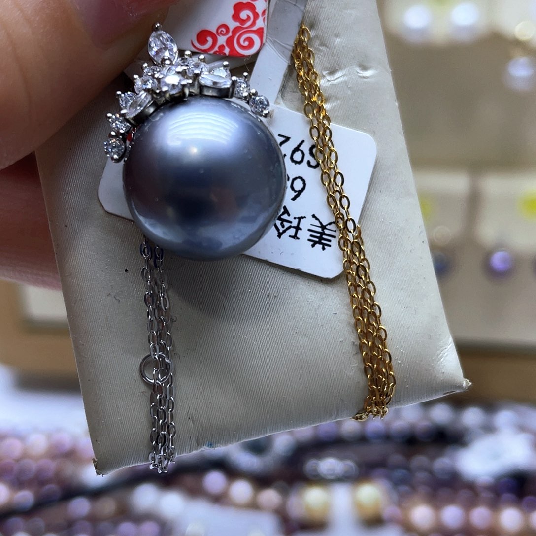 海水珍珠颈饰银S925镶嵌