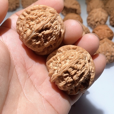 吊坠文玩核桃白狮子