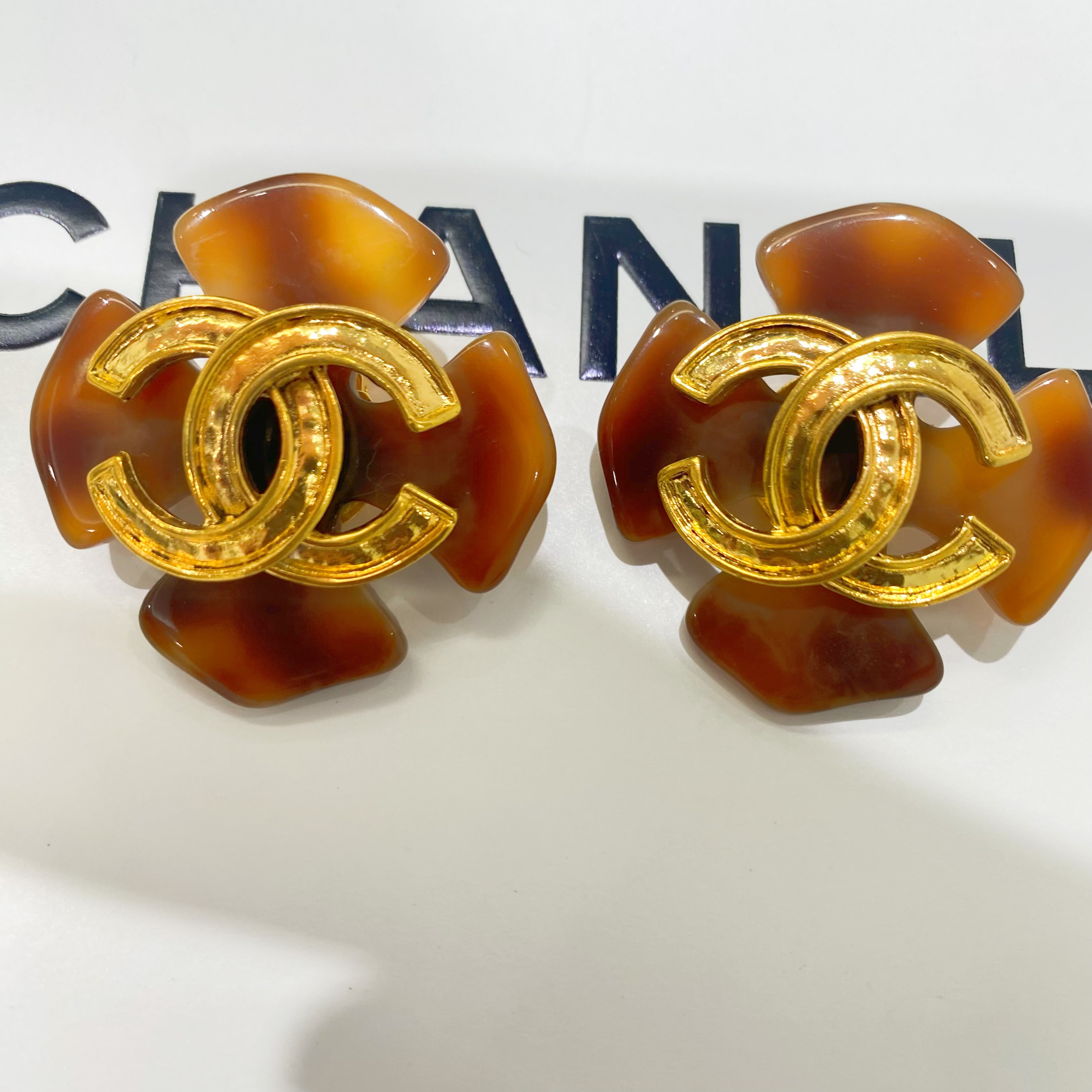 95新 Chanel/香奈儿 Chanel vintage香奈儿中古帽帽耳夹
