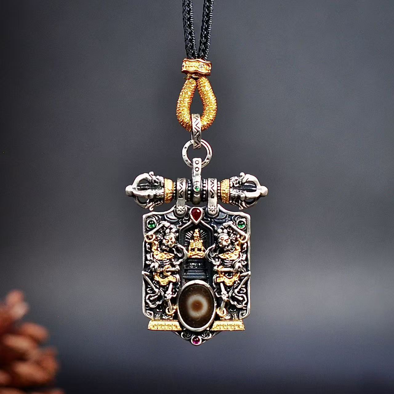 吊坠925银 【龙老板】甘丹工坊尸陀林主GWH吊坠（带甘丹赤巴活F印）