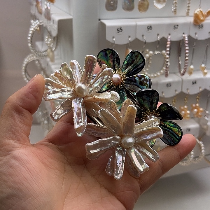 淡水珍珠发夹未镶嵌