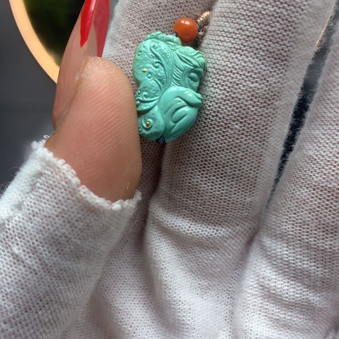 绿松石未镶嵌挂件