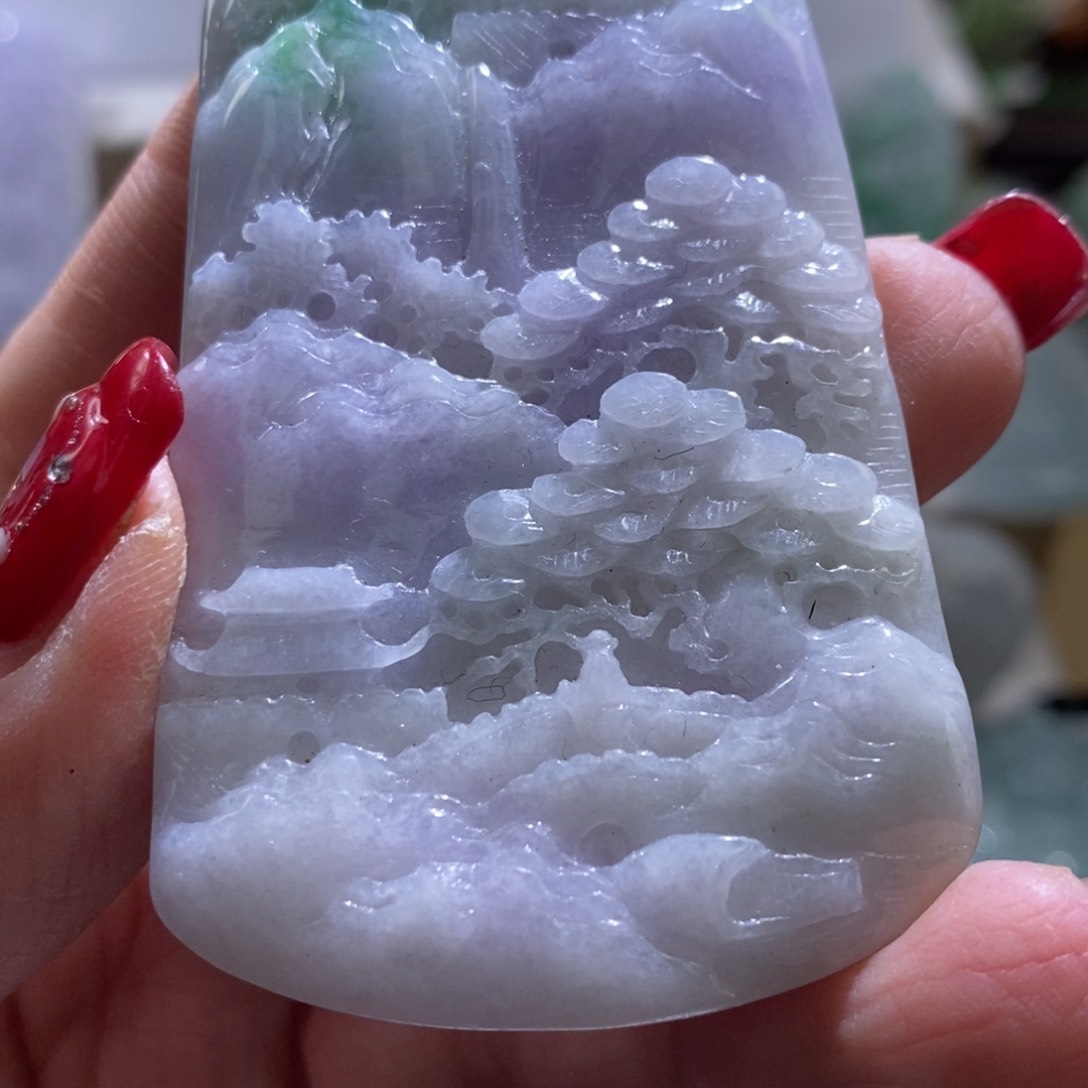 【闪购商品】翡翠颈饰未镶嵌山水