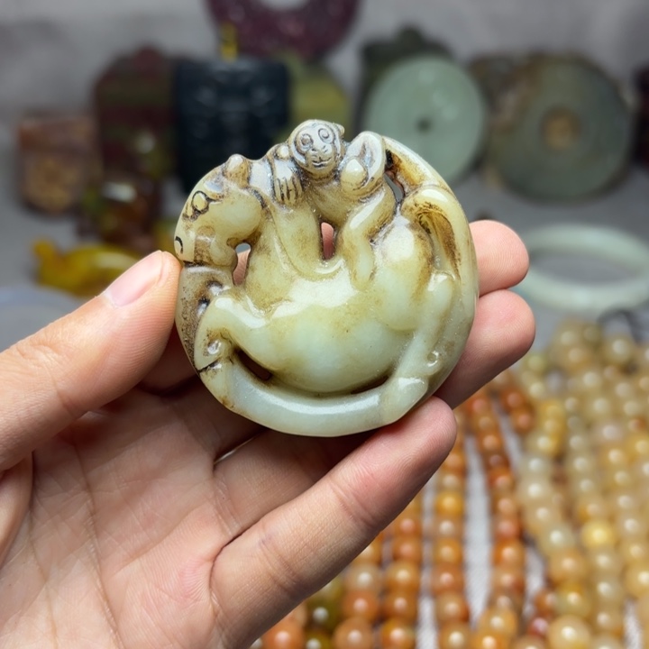 白玉菩提吊坠———