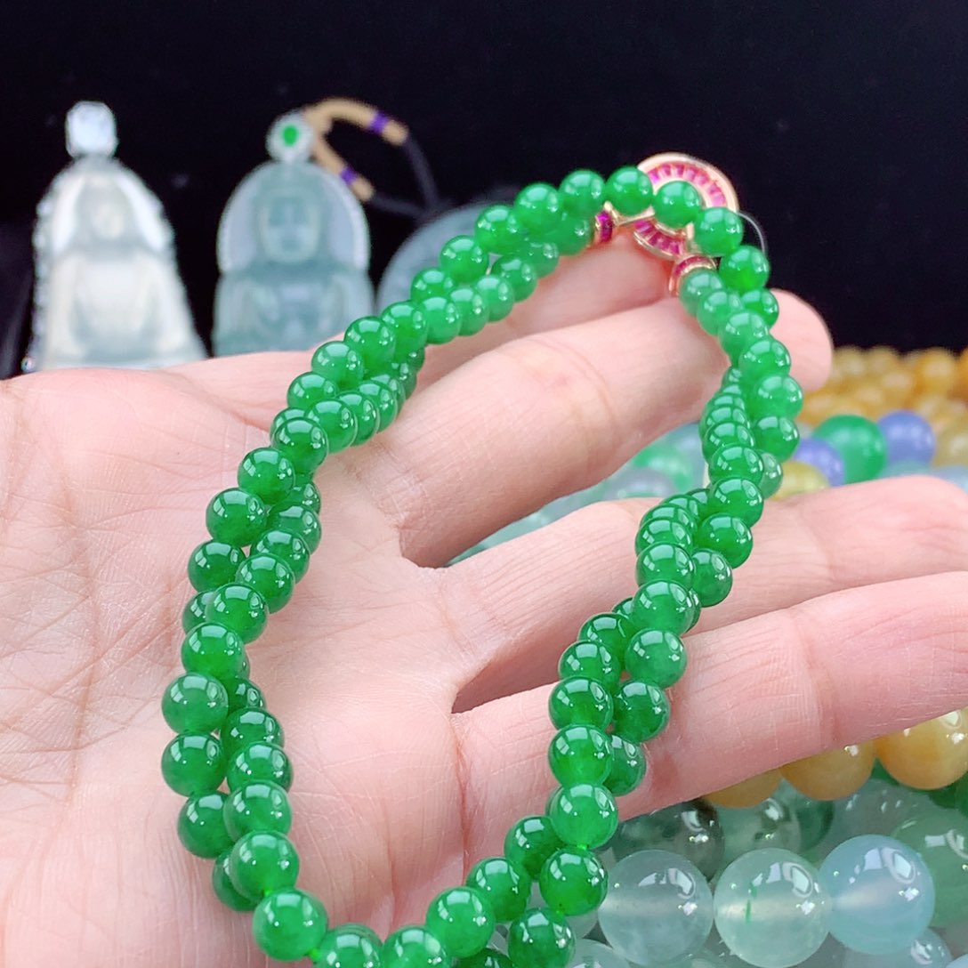 翡翠手链未镶嵌卡6