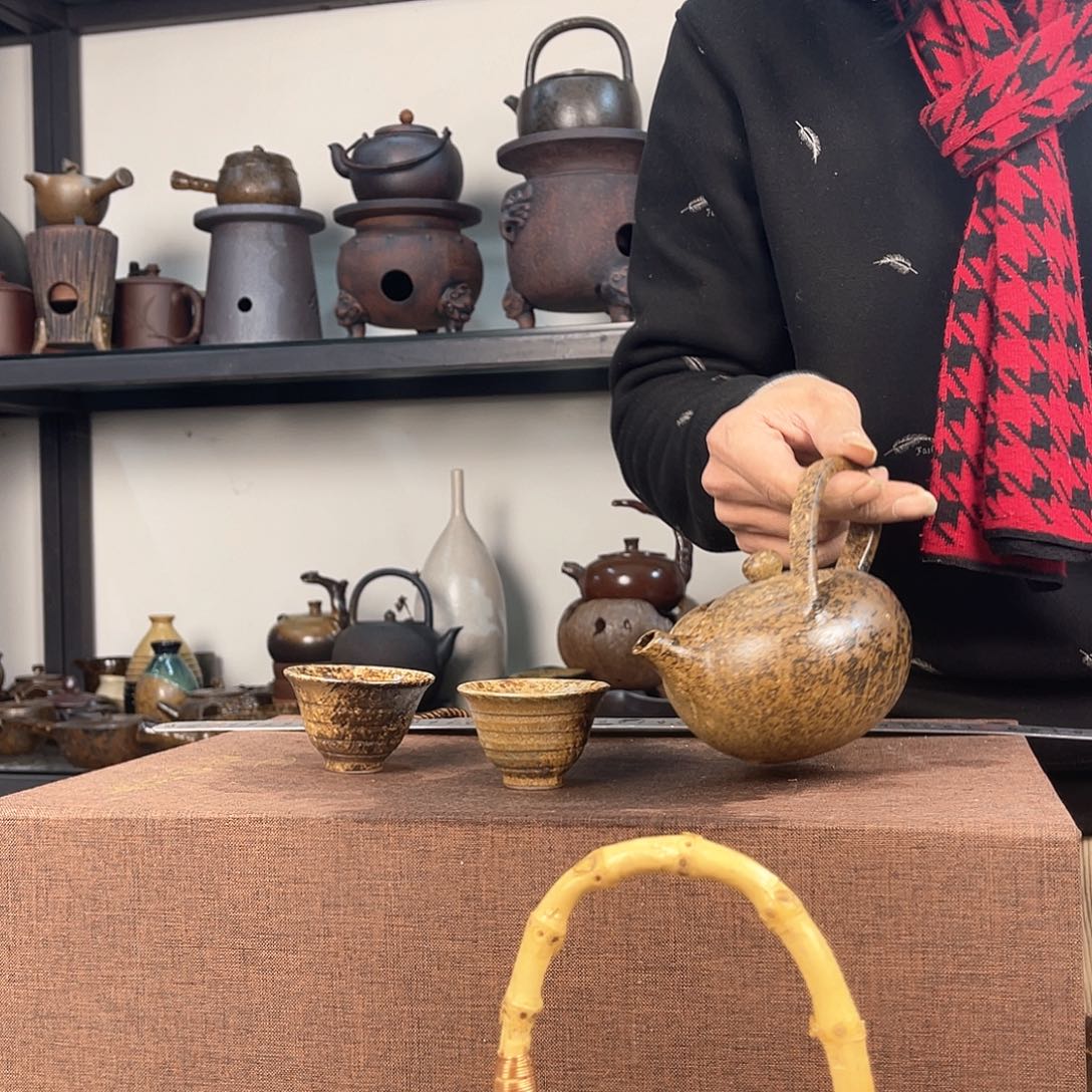 紫泥茶壶紫砂粗陶茶器