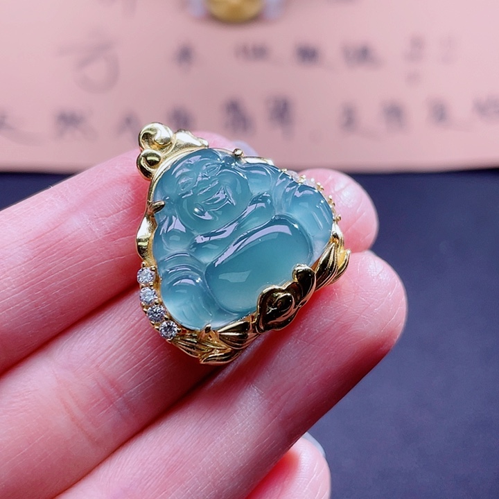 翡翠吊坠(不含链)银S925镶嵌