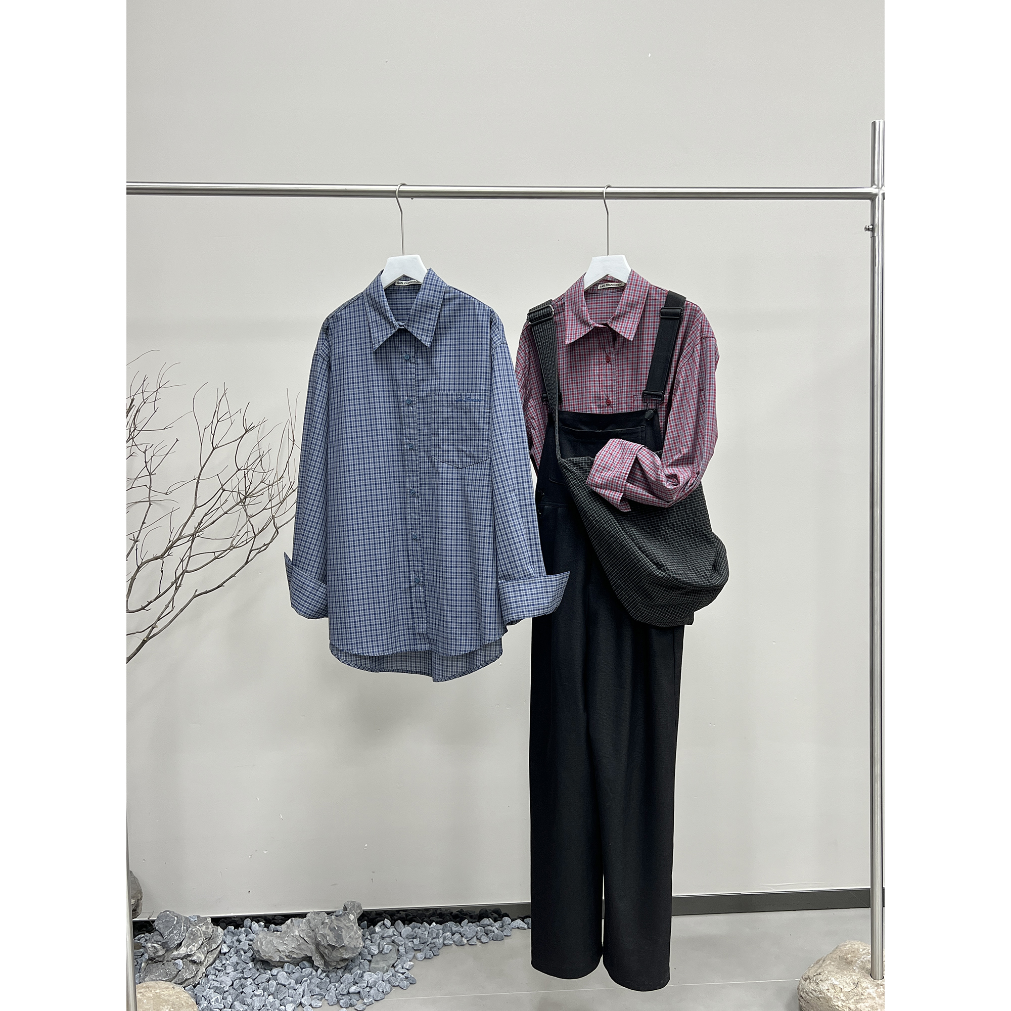 格子大版衬衫S2826（清）