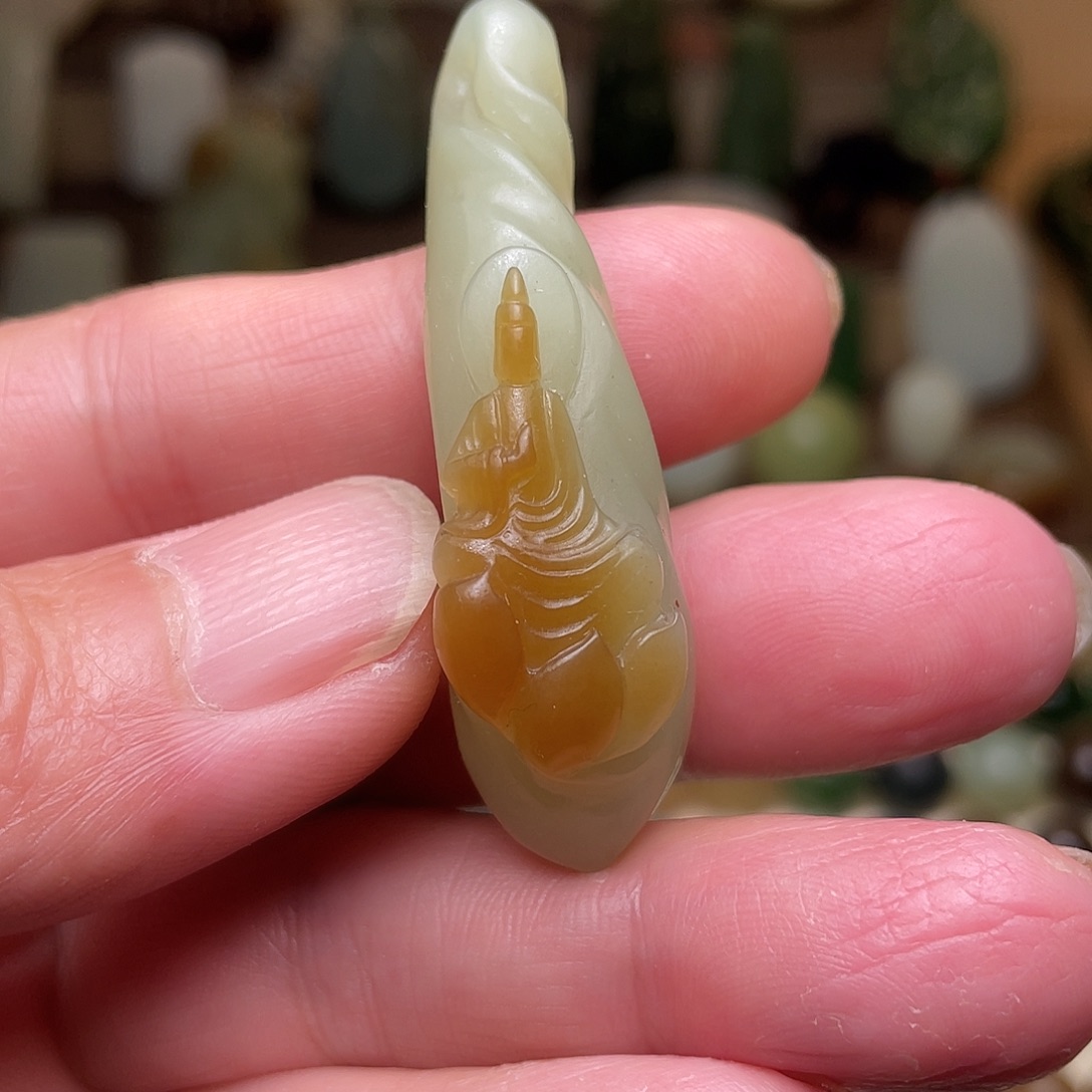 和田玉未镶嵌吊坠(不含链)