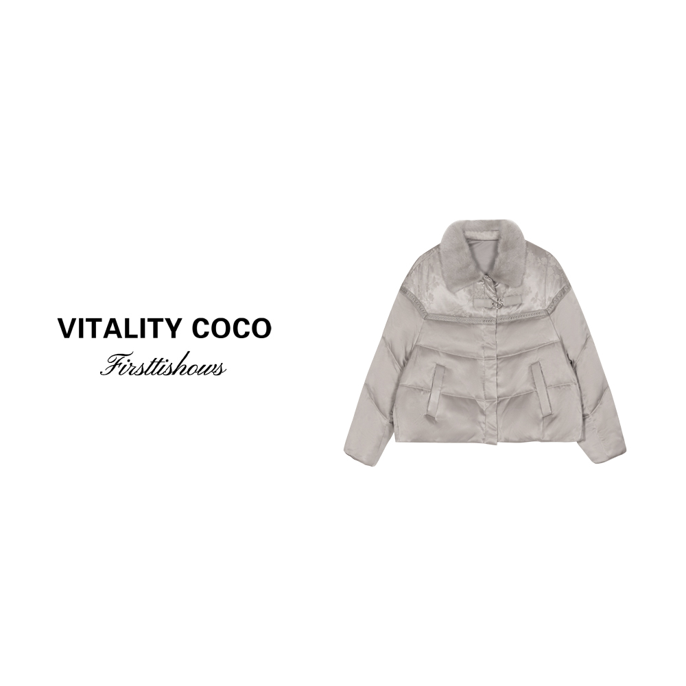 VITALITY COCO冬季新款高定轻奢毛领休闲保暖外套-1794