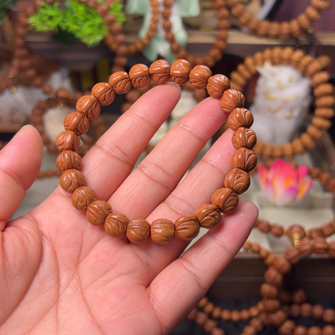 卓***正桃核手串玉龙脊手串10