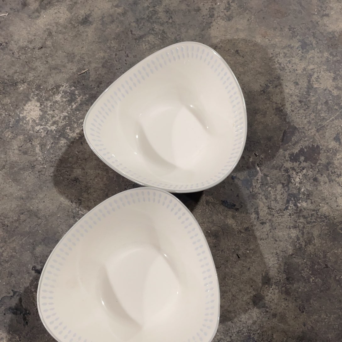 陶瓷餐具系列冠祥6寸三角碗两个