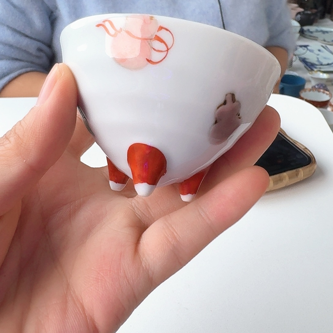 瓷片伊万里德七葫芦三足杯