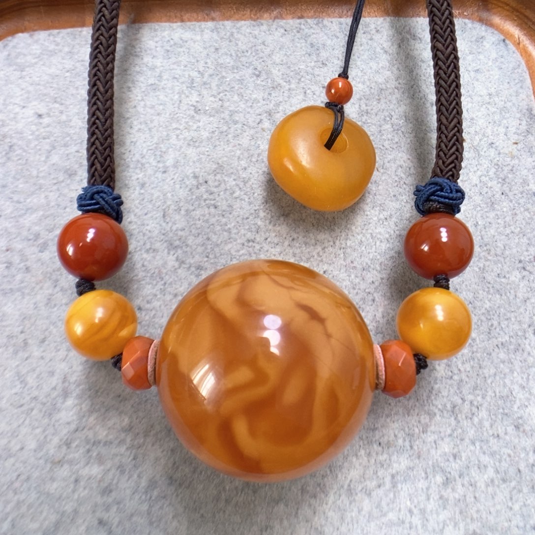 蜜蜡项链未镶嵌蜜蜡锁骨