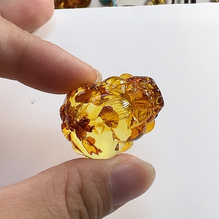 琥珀（花珀）未镶嵌颈饰