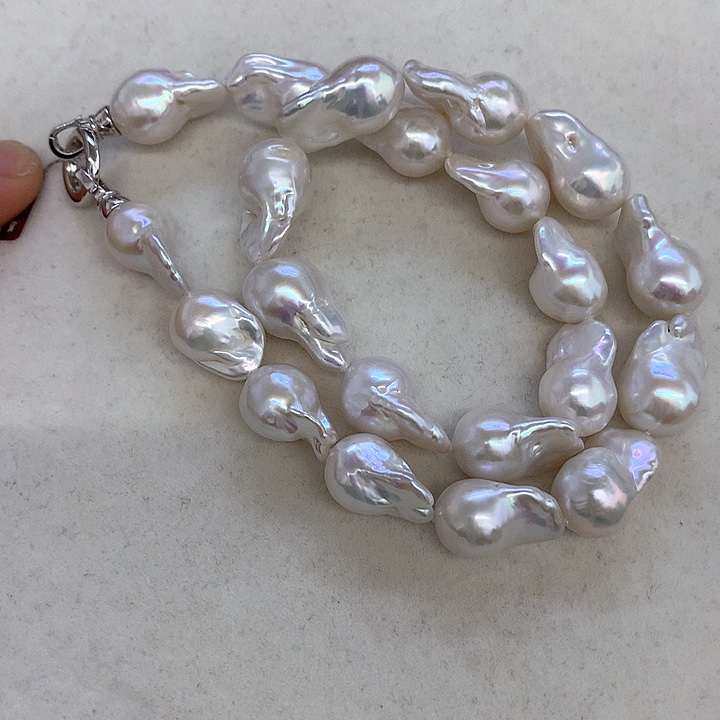 淡水珍珠颈饰银S925镶嵌