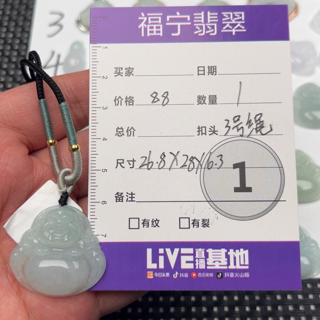 翡翠颈饰未镶嵌吊坠