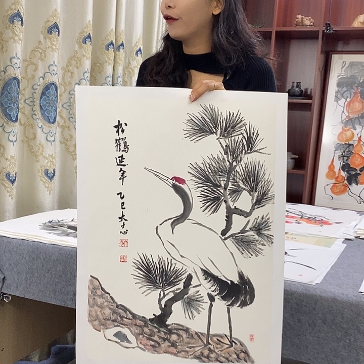 国画纯手绘国画写意作品45*68
