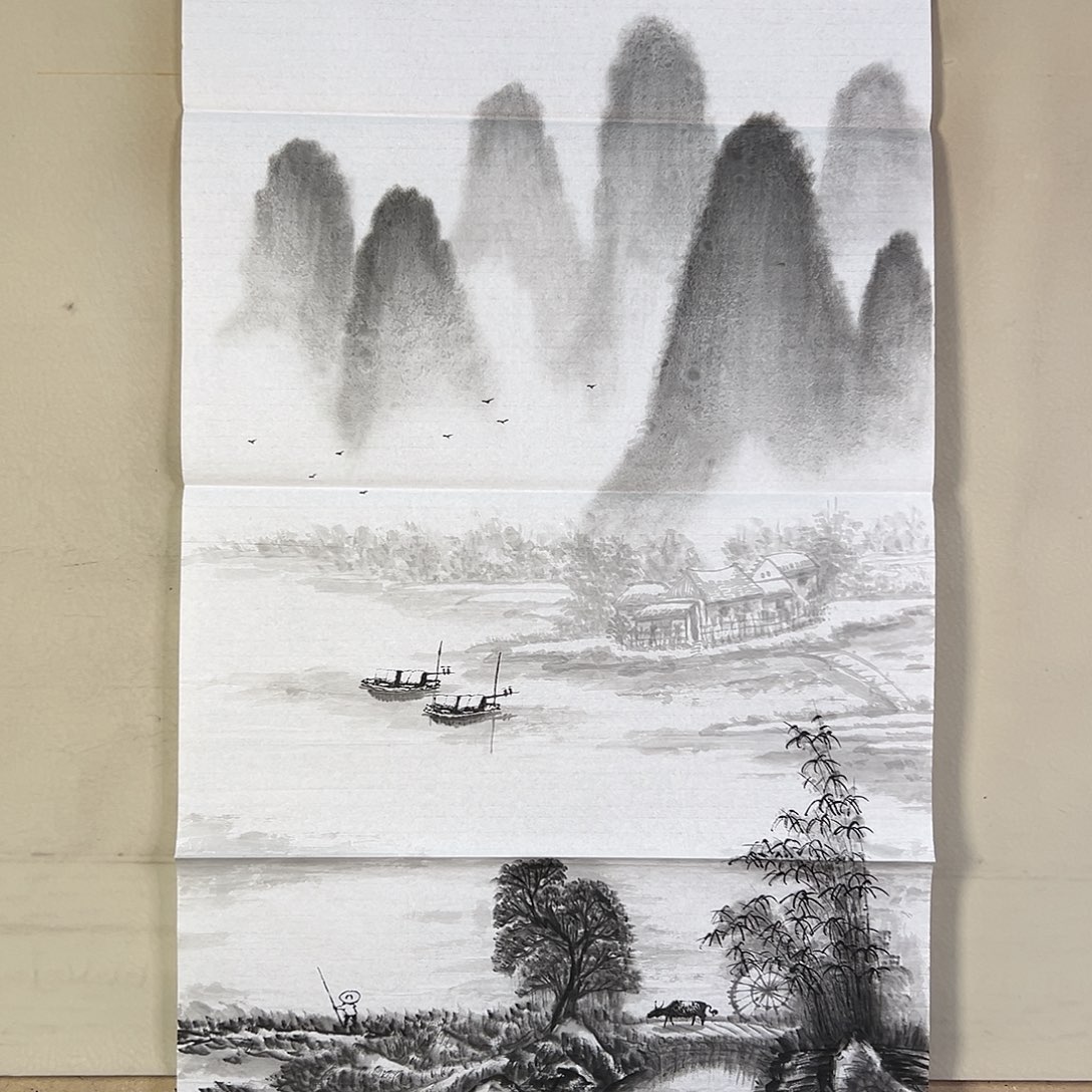 国画640 牡丹之花之叶的颜色与叶