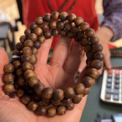 沉香手串白棋存放料33克卡0.9多样性发1条