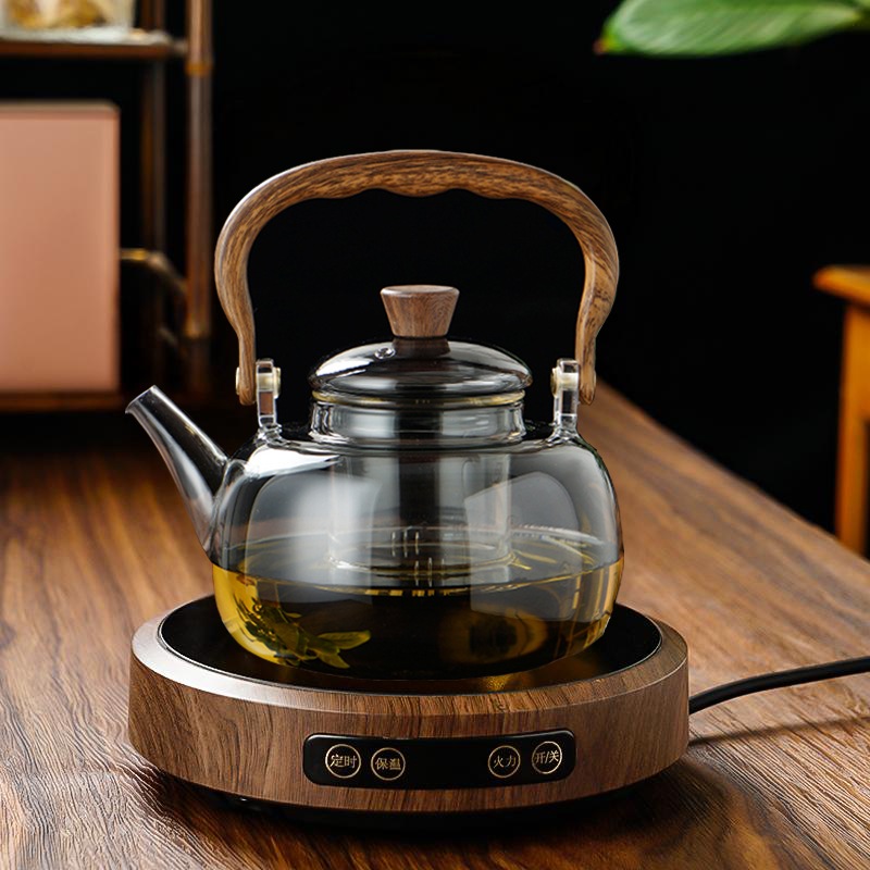 茶具家用煮茶器煮茶炉提梁壶煮茶壶保温加厚大容量玻璃茶壶煮茶壶