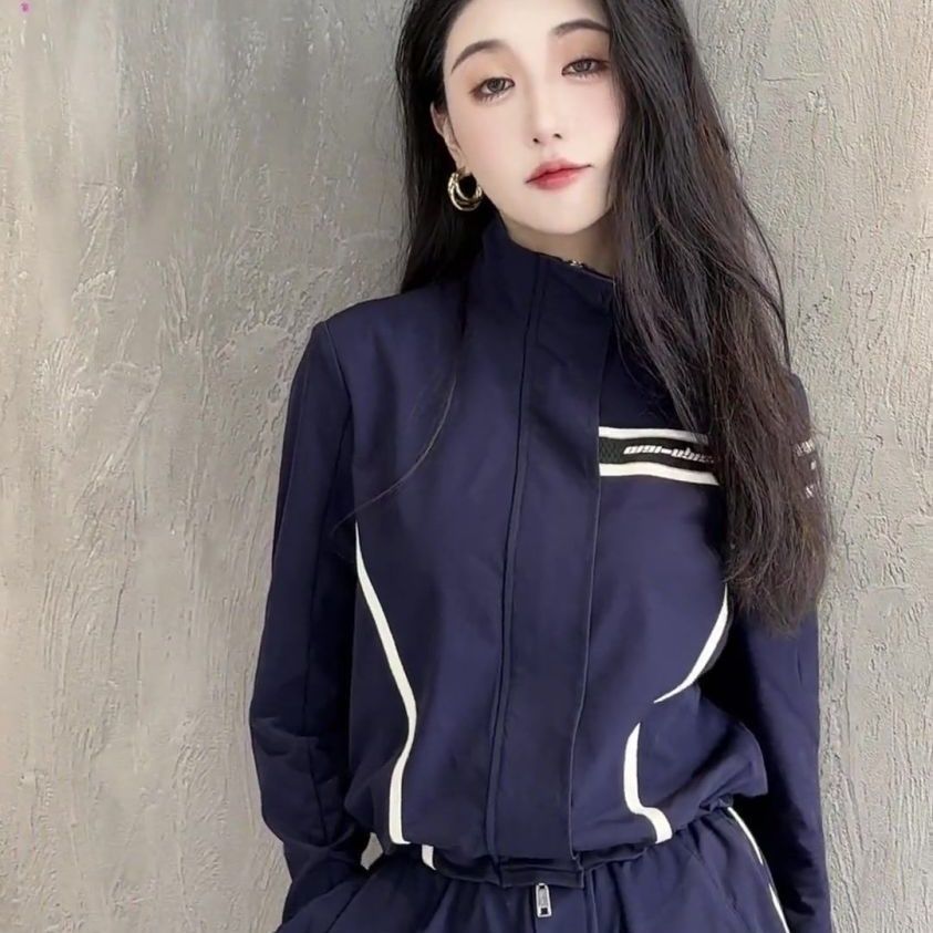 秋季新款运动套装时尚气质休闲百搭韩版显瘦高级宽松洋气两件套潮