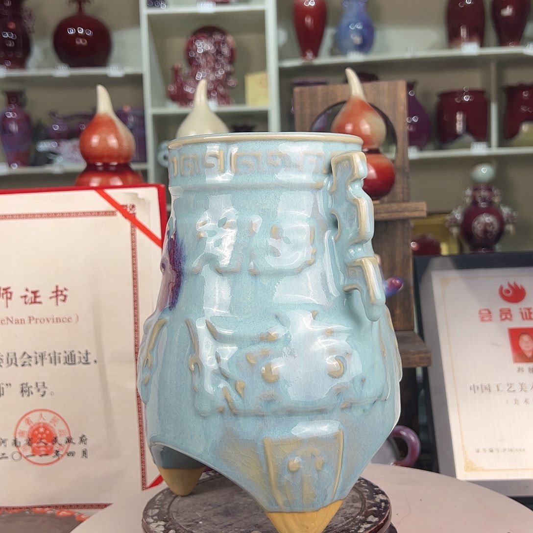 摆件郑家钧窑摆件