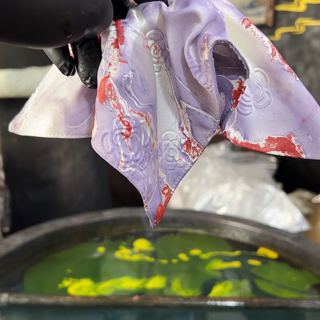 106山茶方巾姹紫嫣红