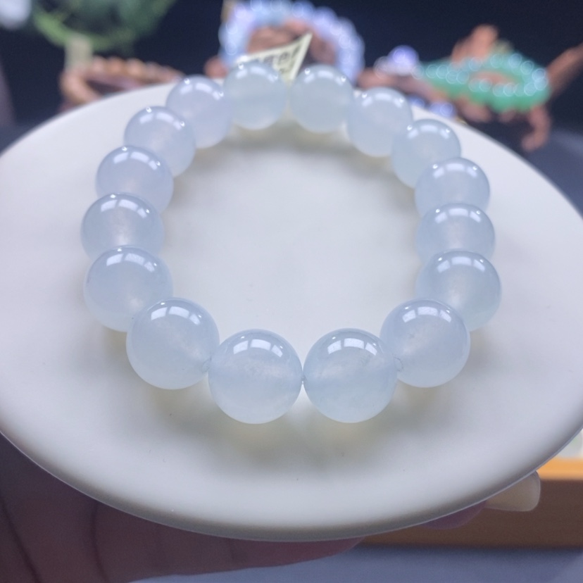 【闪购商品】翡翠手串未镶嵌白冰手串卡12+