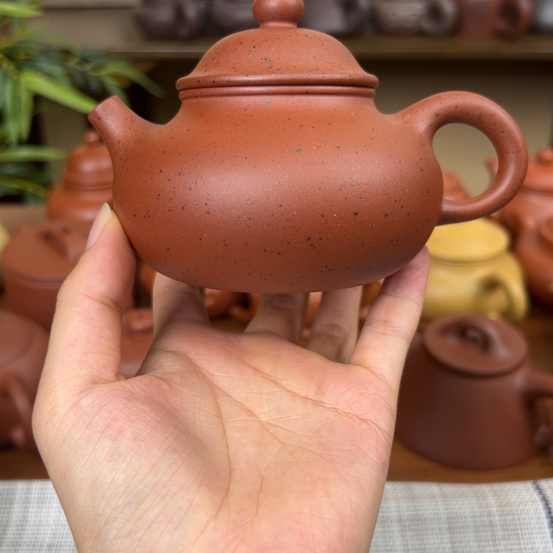 紫砂茶壶紫砂壶荣天大红泥200cc全手