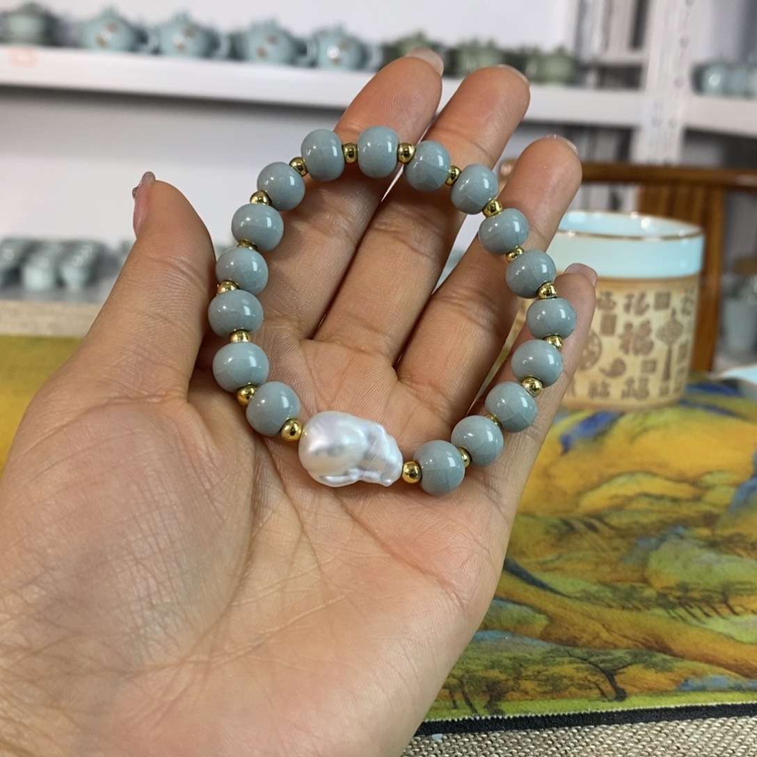 【闪购商品】天青汝瓷珠串一级。。。。。