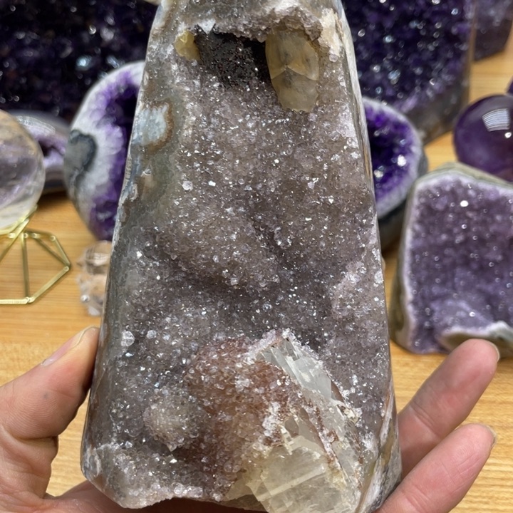 紫晶方解石未镶嵌