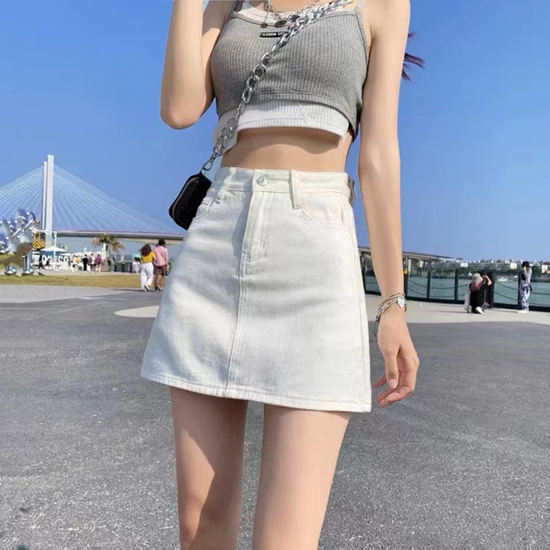 1001~1100 直播专用 女半身裙2025春夏新款高腰显瘦a字