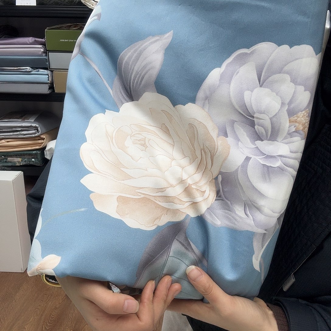 山***水柞蚕丝貂毛羽绒标准高货微瑕