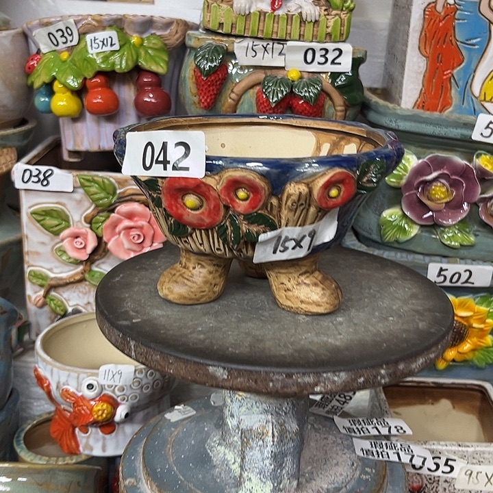 粗陶材质多肉花盆