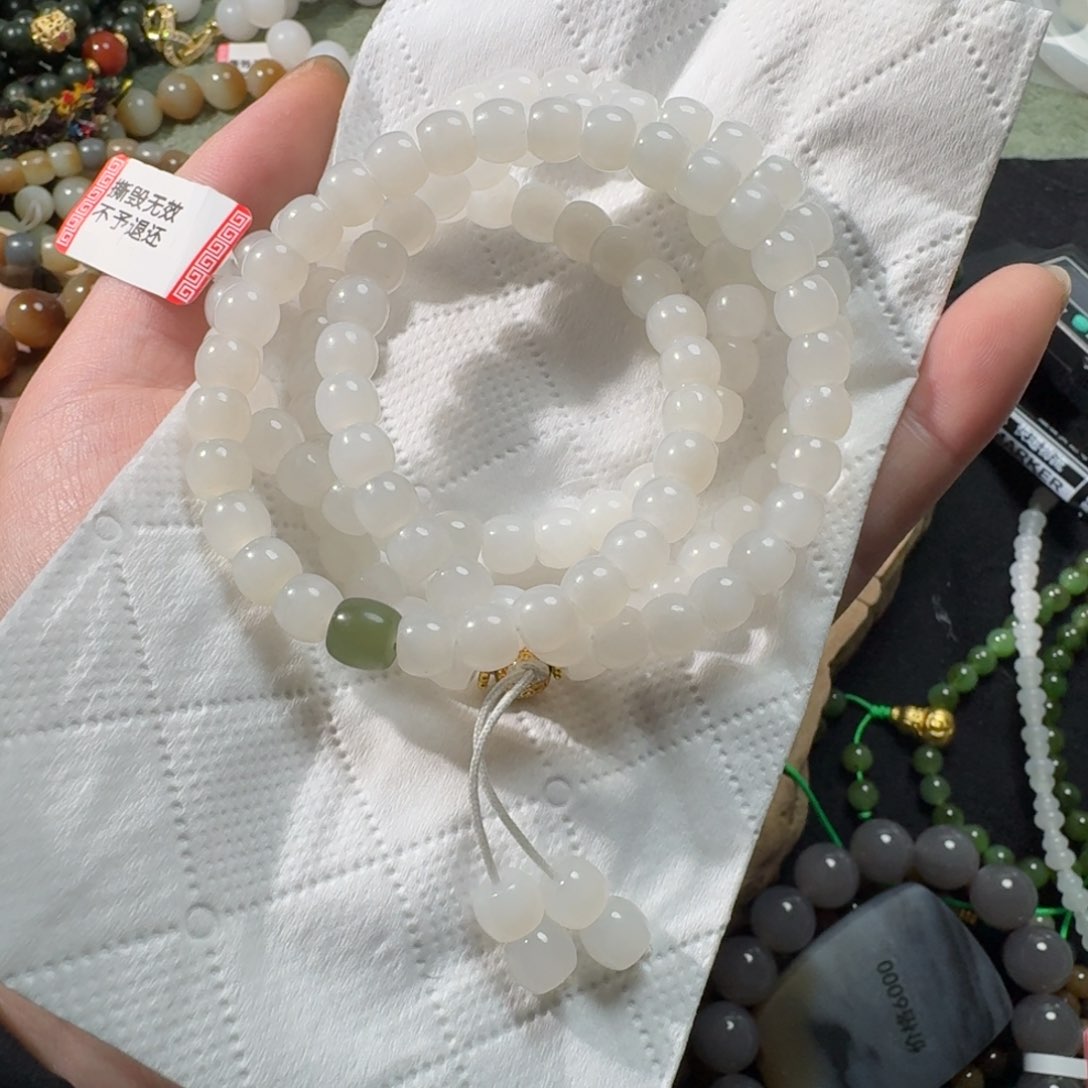 和田玉手串未镶嵌