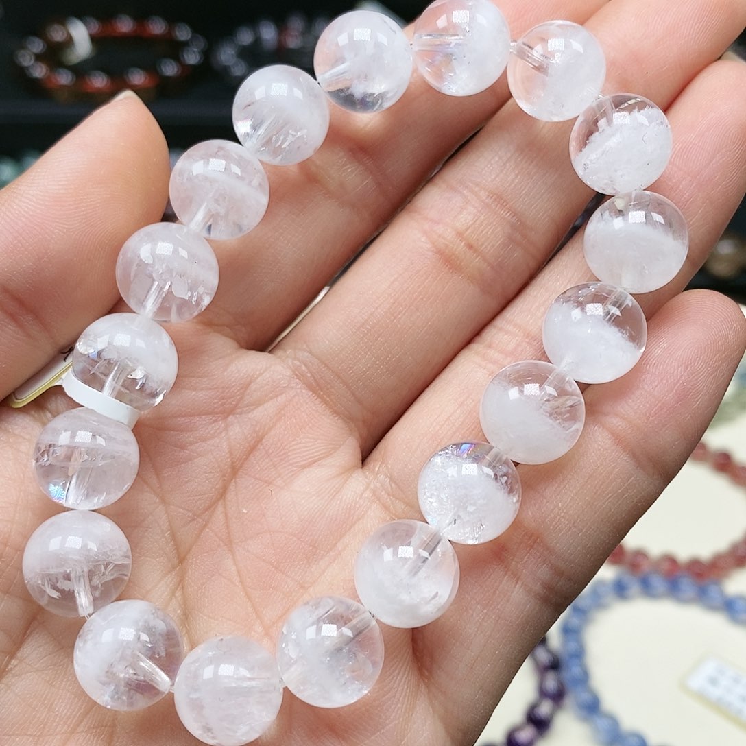 水晶手串未镶嵌白幽灵