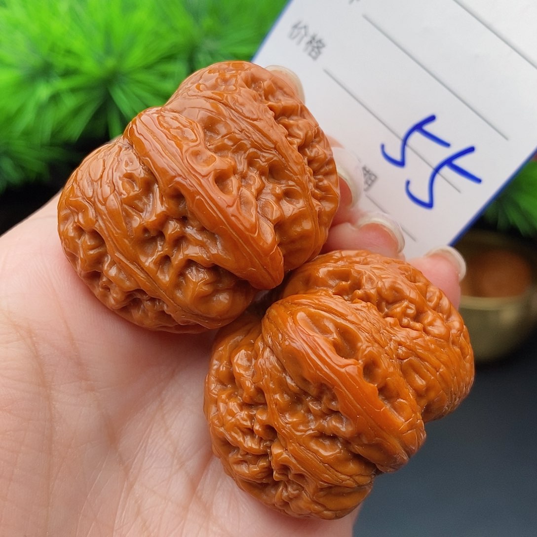 文玩核桃把件40元宝55