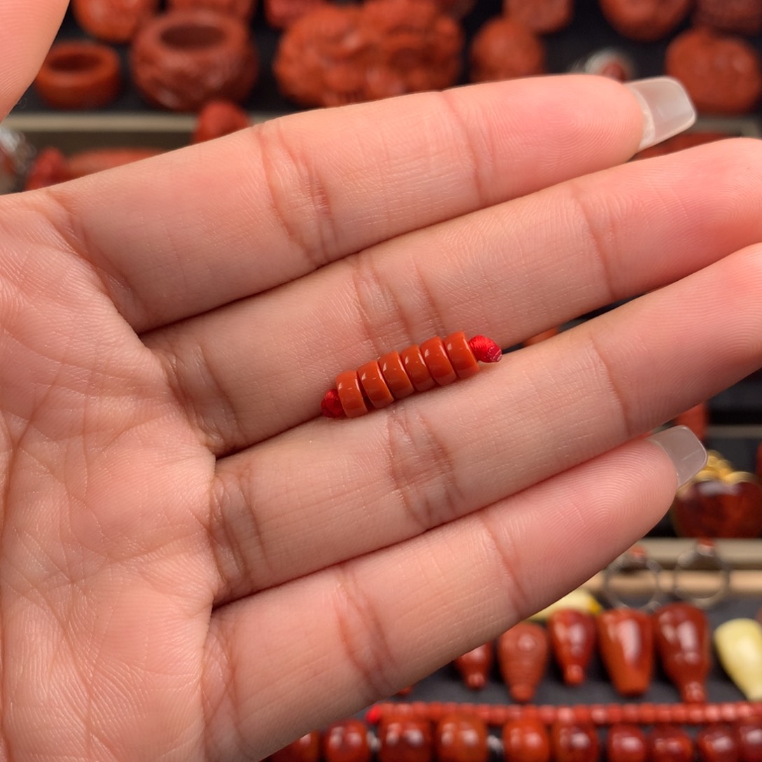 南红玛瑙精工直切隔片5+未镶嵌