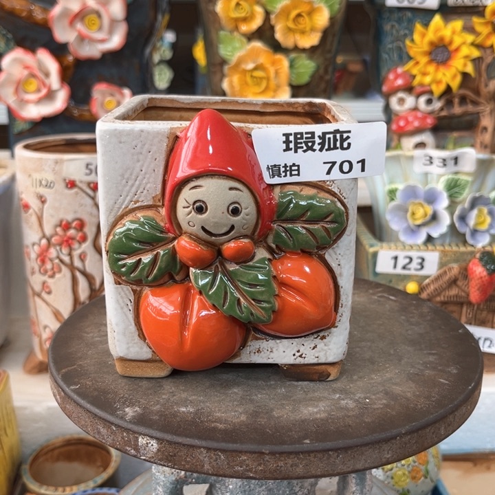 紫砂花盆粗陶材质多肉花盆701