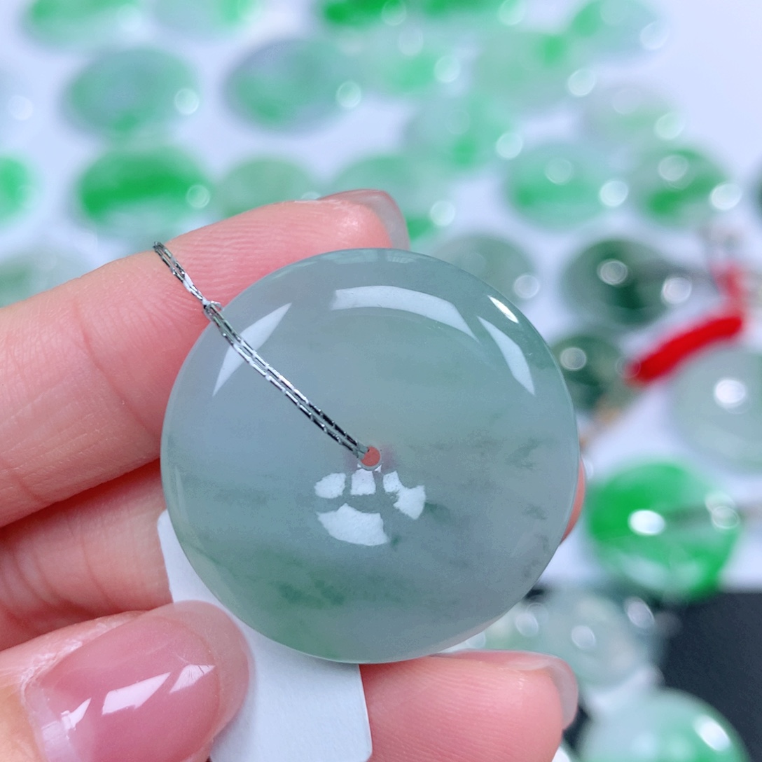 翡翠未镶嵌颈饰29.2-5.8