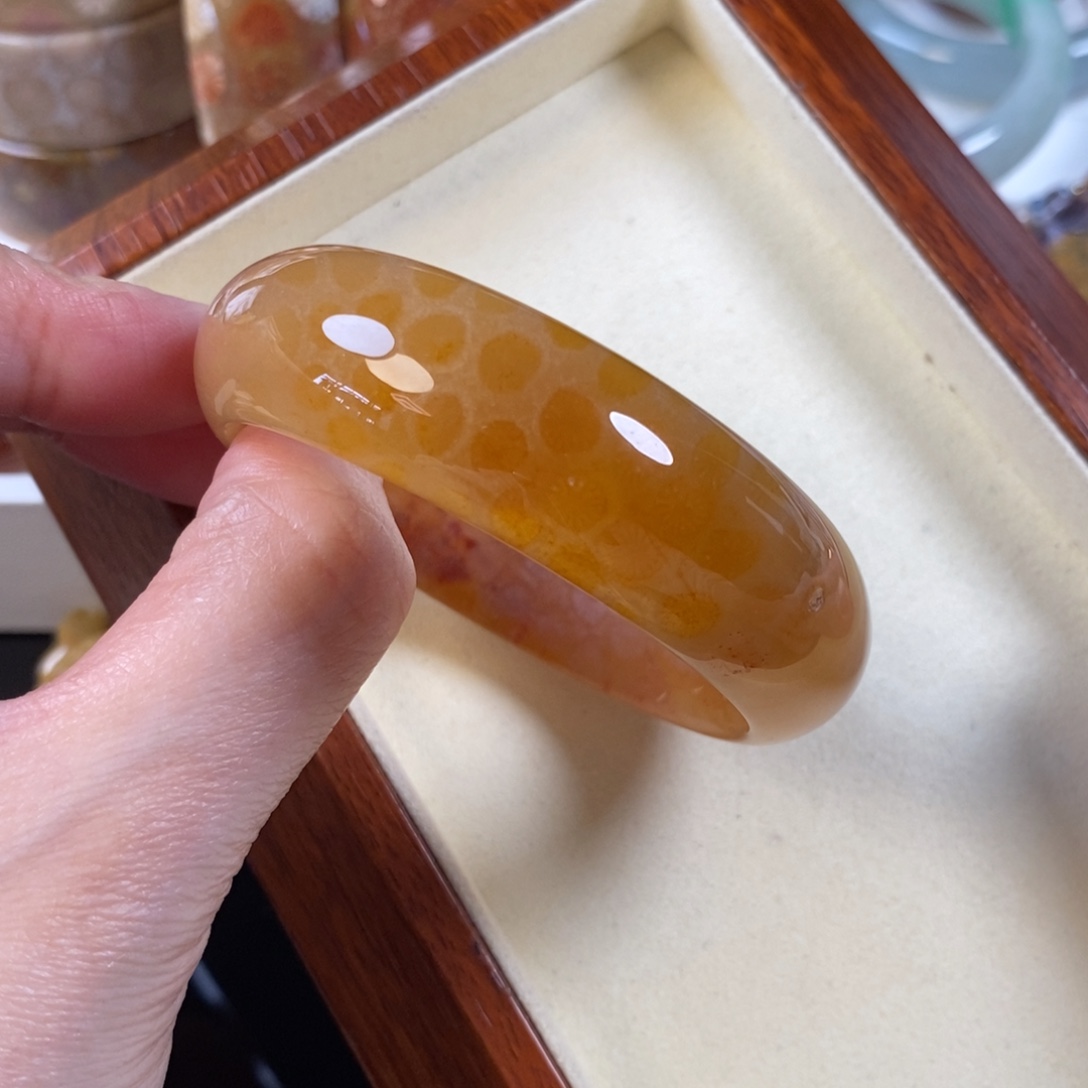 硅化珊瑚（珊瑚玉）未镶嵌手镯52口1500