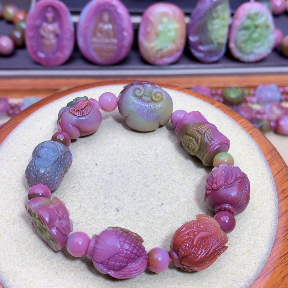 玛瑙手链未镶嵌盐源