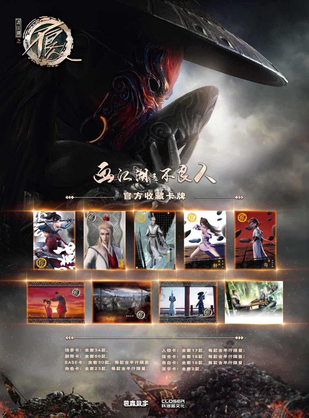 科洛舍文化【平拆/叠叠】画江湖之不良人动漫收藏卡